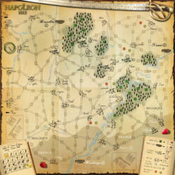 Plateau géant Napoléon 1815